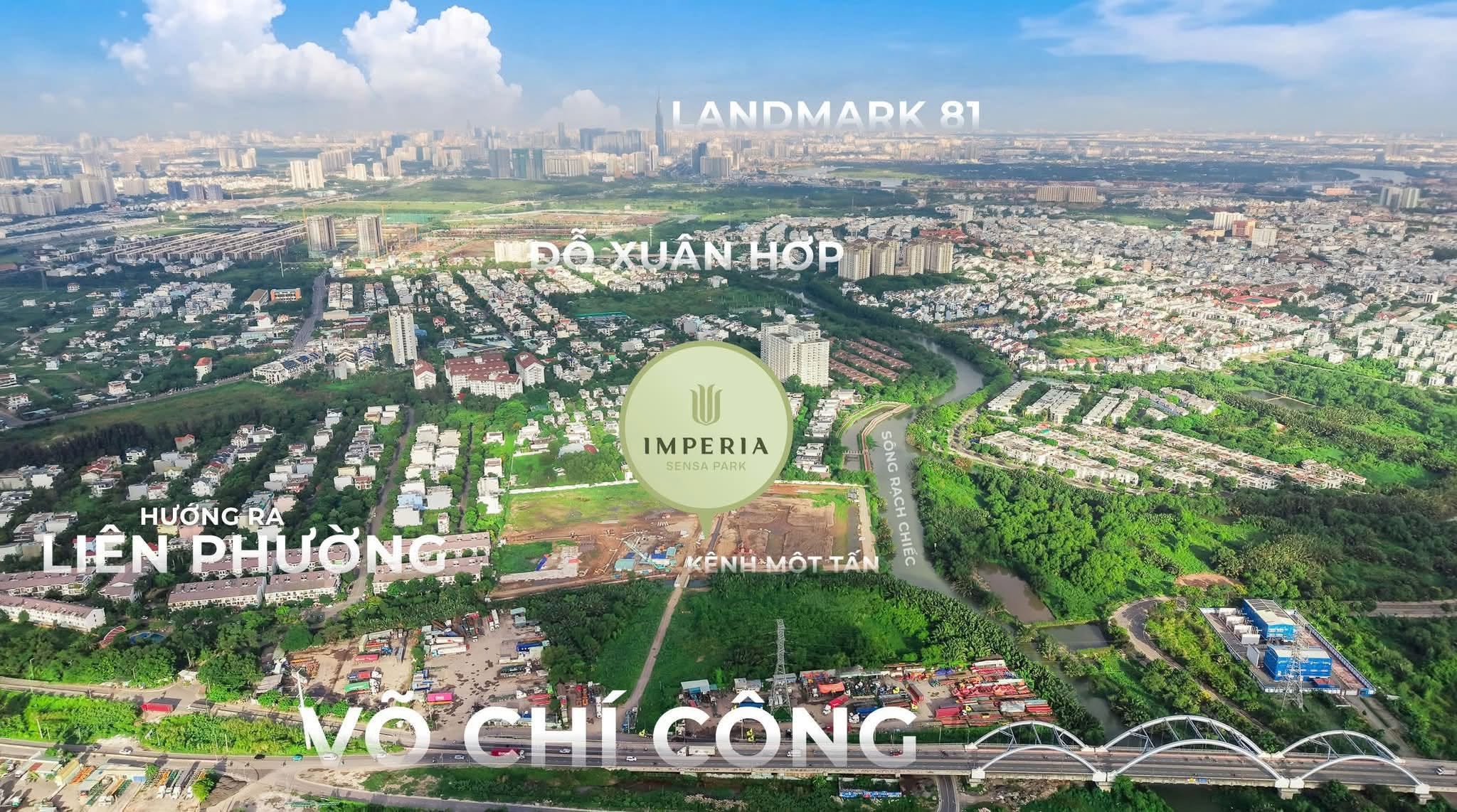 Vị trí thực tế Imperia Sensa Park trên trục Võ Chí Công